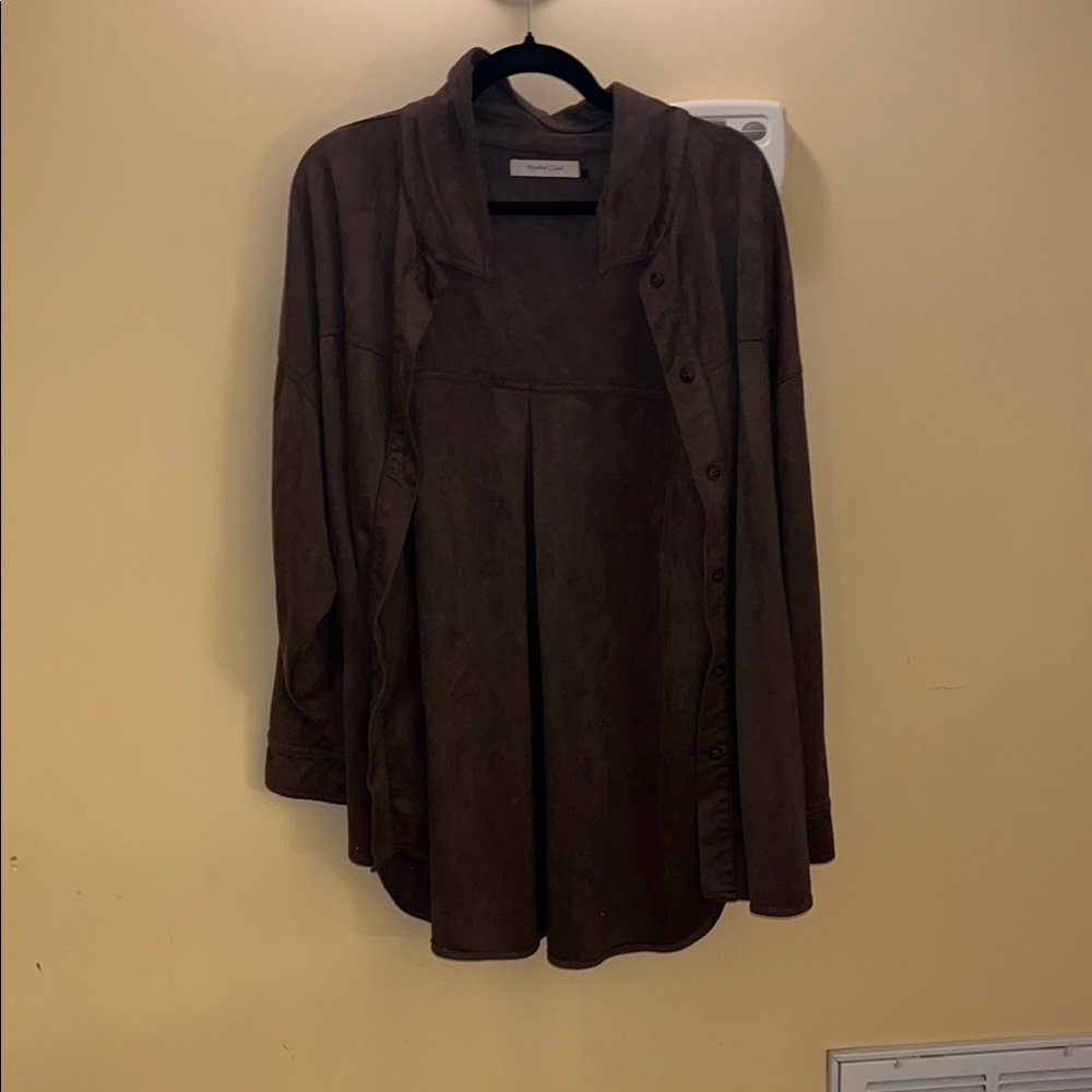 Brown Women's Heavy Button Down